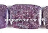 CKU12 15 inches 22*30mm rectangle purple kunzite beads wholesale