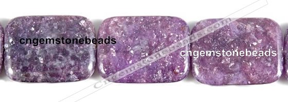 CKU14 15 inches 30*40mm rectangle purple kunzite beads wholesale