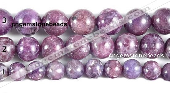 CKU16 15 inches 8mm,10mm & 12mm round purple kunzite beads