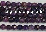 CKU20 15.5 inches 4mm faceted round purple kunzite beads wholesale