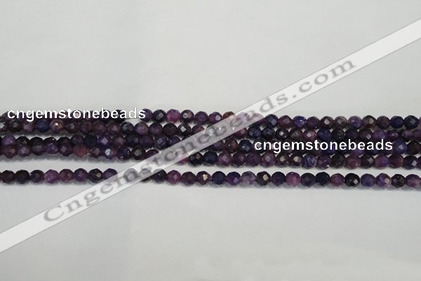 CKU20 15.5 inches 4mm faceted round purple kunzite beads wholesale