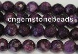 CKU22 15.5 inches 8mm faceted round purple kunzite beads wholesale