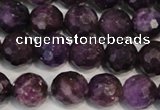 CKU24 15.5 inches 12mm faceted round purple kunzite beads wholesale