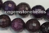 CKU26 15.5 inches 16mm faceted round purple kunzite beads wholesale