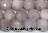 CKU346 15 inches 6mm faceted round kunzite beads