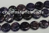 CKU35 15.5 inches 10mm flat round purple kunzite beads wholesale