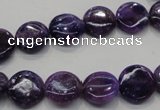 CKU36 15.5 inches 12mm flat round purple kunzite beads wholesale