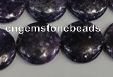 CKU38 15.5 inches 20mm flat round purple kunzite beads wholesale