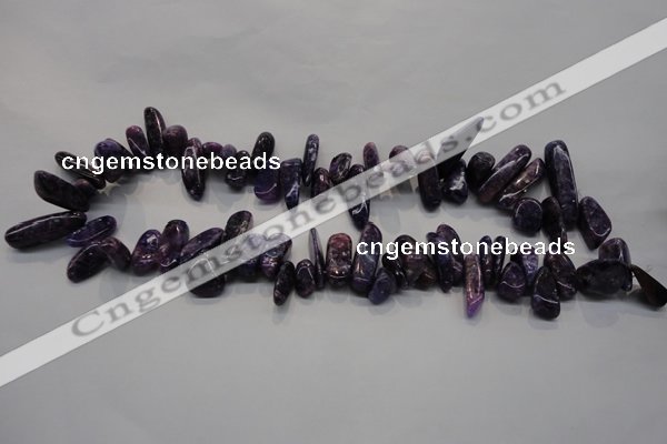 CKU52 15.5 inches 6*12mm - 9*27mm purple kunzite chips beads