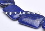 CLA03 Deep blue rectangle 18*25mm dyed lapis lazuli beads