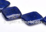 CLA07 24*24mm rhombic deep blue dyed lapis lazuli gemstone beads