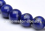 CLA15 18mm round deep blue dyed lapis lazuli beads wholesale