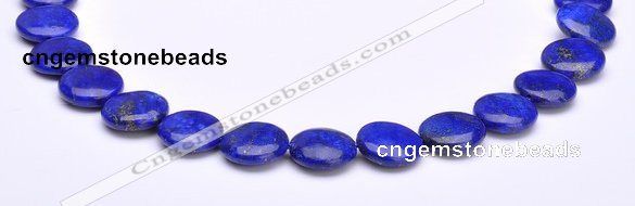 CLA18 16mm coin deep blue dyed lapis lazuli gemstone beads