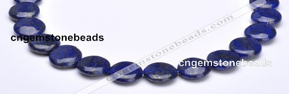 CLA19 18mm coin deep blue dyed lapis lazuli gemstone beads