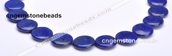 CLA20 coin 20mm deep blue dyed lapis lazuli gemstone beads