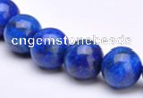 CLA23 8mm round blue dyed lapis lazuli gmestone beads Wholesale