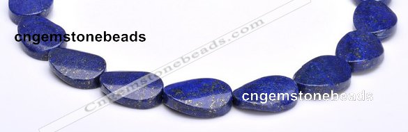 CLA31 19*25mm twisted oval deep blue dyed lapis lazuli beads