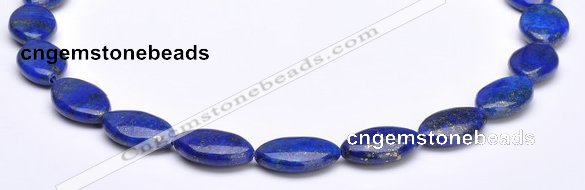 CLA34 13*20mm flat oval deep blue dyed lapis lazuli beads