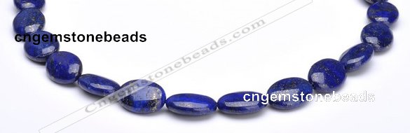 CLA35 flat oval 13*18mm deep blue dyed lapis lazuli beads