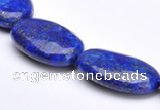 CLA36 flat oval deep blue dyed lapis lazuli 15*25mm beads