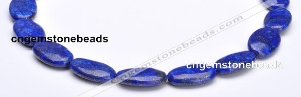 CLA36 flat oval deep blue dyed lapis lazuli 15*25mm beads