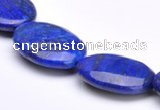 CLA37 18*25mm deep blue dyed lapis lazuli flat oval beads