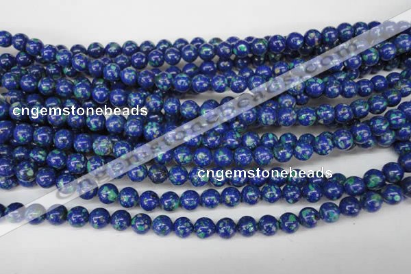 CLA402 15.5 inches 8mm round synthetic lapis lazuli beads