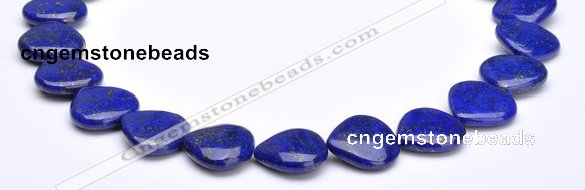 CLA41 20*20mm heart deep blue dyed lapis lazuli beads wholesale