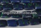 CLA427 15.5 inches 10*14mm rectangle synthetic lapis lazuli beads