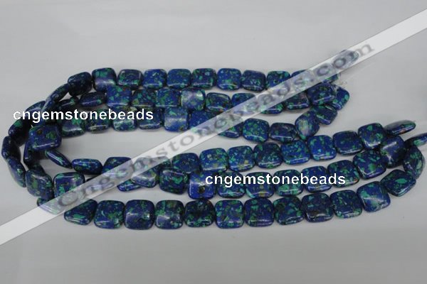 CLA435 15.5 inches 14*14mm square synthetic lapis lazuli beads