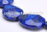 CLA45 19*25mm faceted teardrop deep blue dyed lapis lazuli beads