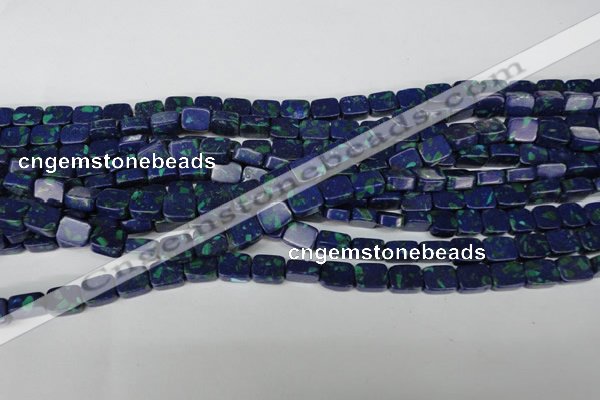 CLA453 15.5 inches 8*10mm rectangle synthetic lapis lazuli beads