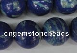 CLA475 15.5 inches 20mm round synthetic lapis lazuli beads