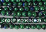 CLA478 15.5 inches 4mm round synthetic lapis lazuli beads