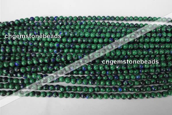 CLA478 15.5 inches 4mm round synthetic lapis lazuli beads