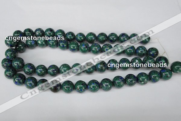 CLA483 15.5 inches 14mm round synthetic lapis lazuli beads