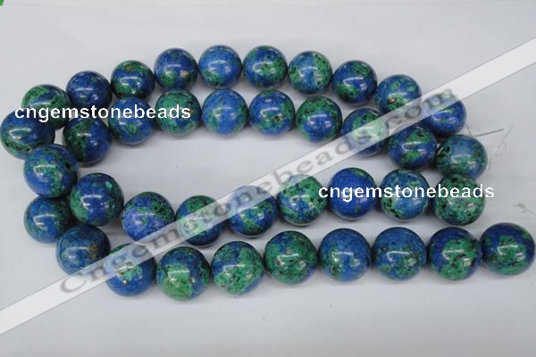 CLA486 15.5 inches 20mm round synthetic lapis lazuli beads