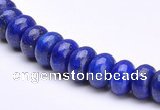 CLA50 5*8mm roundel deep blue dyed lapis lazuli beads Wholesale