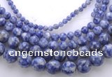 CLA51 Different sizes round mixed color dyed lapis lazuli beads