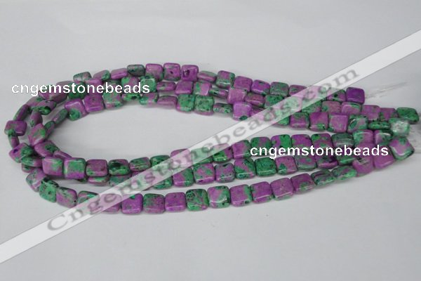 CLA519 15.5 inches 10*10mm square synthetic lapis lazuli beads