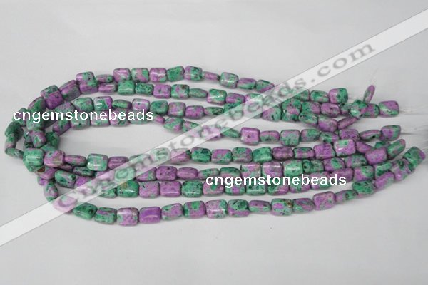 CLA526 15.5 inches 8*10mm rectangle synthetic lapis lazuli beads