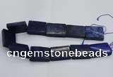 CLA55 15.5 inches 25*35mm rectangle Dyed lapis lazuli gemstone beads