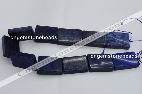 CLA55 15.5 inches 25*35mm rectangle Dyed lapis lazuli gemstone beads