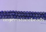 CLA61 15.5 inches 6mm round matte lapis lazuli beads