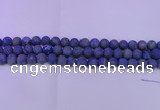 CLA67 15.5 inches 18mm round matte lapis lazuli beads