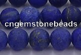 CLA73 15.5 inches 10mm round matte lapis lazuli beads wholesale