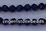 CLA81 15.5 inches 6mm faceted nuggets dyed lapis lazuli beads