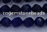 CLA82 15.5 inches 8mm faceted nuggets dyed lapis lazuli beads