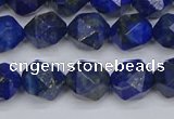 CLA86 15.5 inches 6mm faceted nuggets dyed lapis lazuli beads