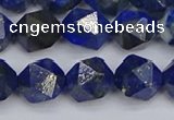 CLA87 15.5 inches 8mm faceted nuggets dyed lapis lazuli beads